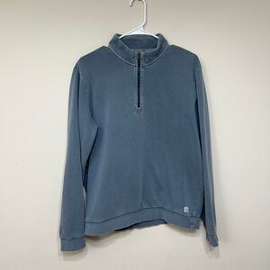 Marine Layer Gray Blue Half Zip Sweater Large Men